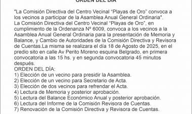 ASAMBLEA ANUAL GENERAL EN PLAYAS DE ORO